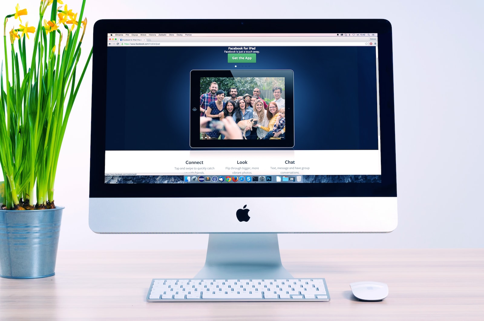 nouveau site web sur écran imac